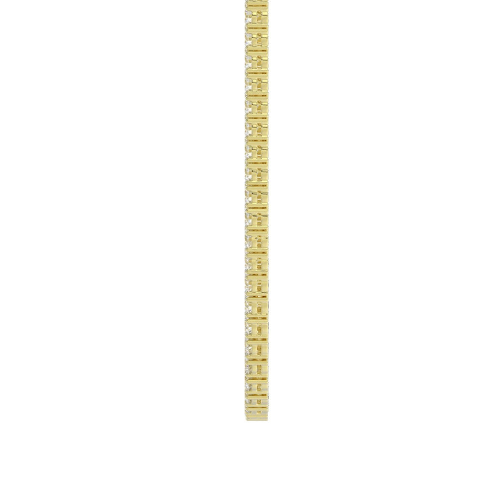 14K YELLOW GOLD 10 1/3CT 18" ROUND DIAMOND LADIES TENNIS NECKLACE