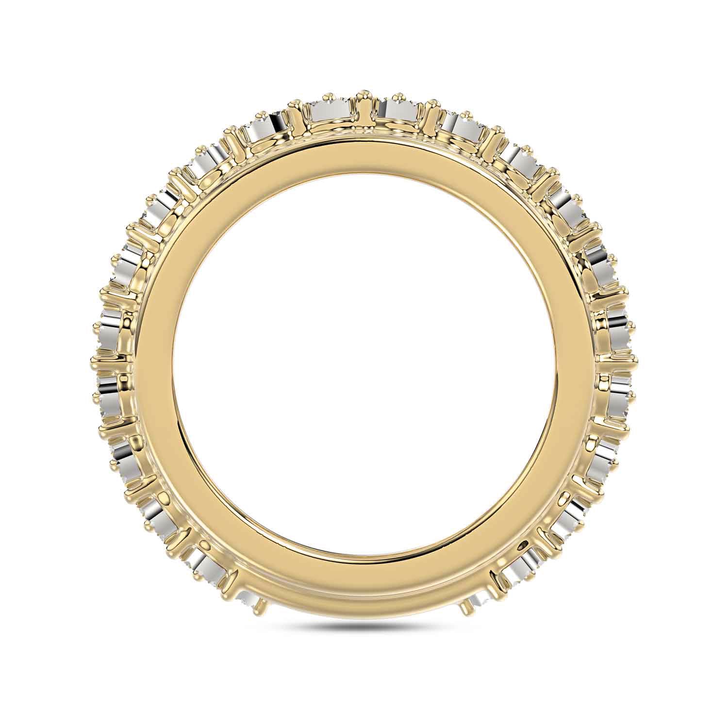 MEN'S BAND 2.00CT ROUND DIAMOND 10K YELLOW GOLD