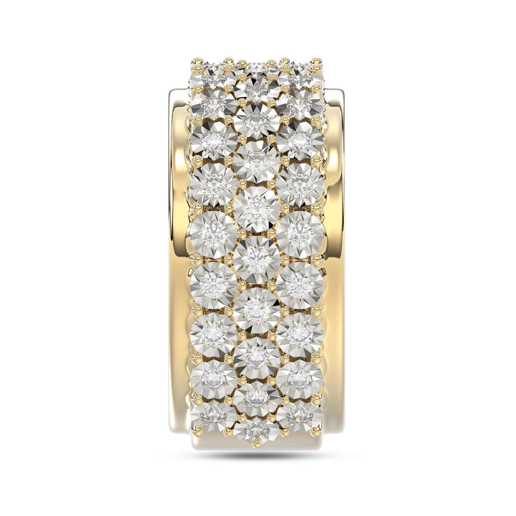 MEN'S BAND 2.00CT ROUND DIAMOND 10K YELLOW GOLD