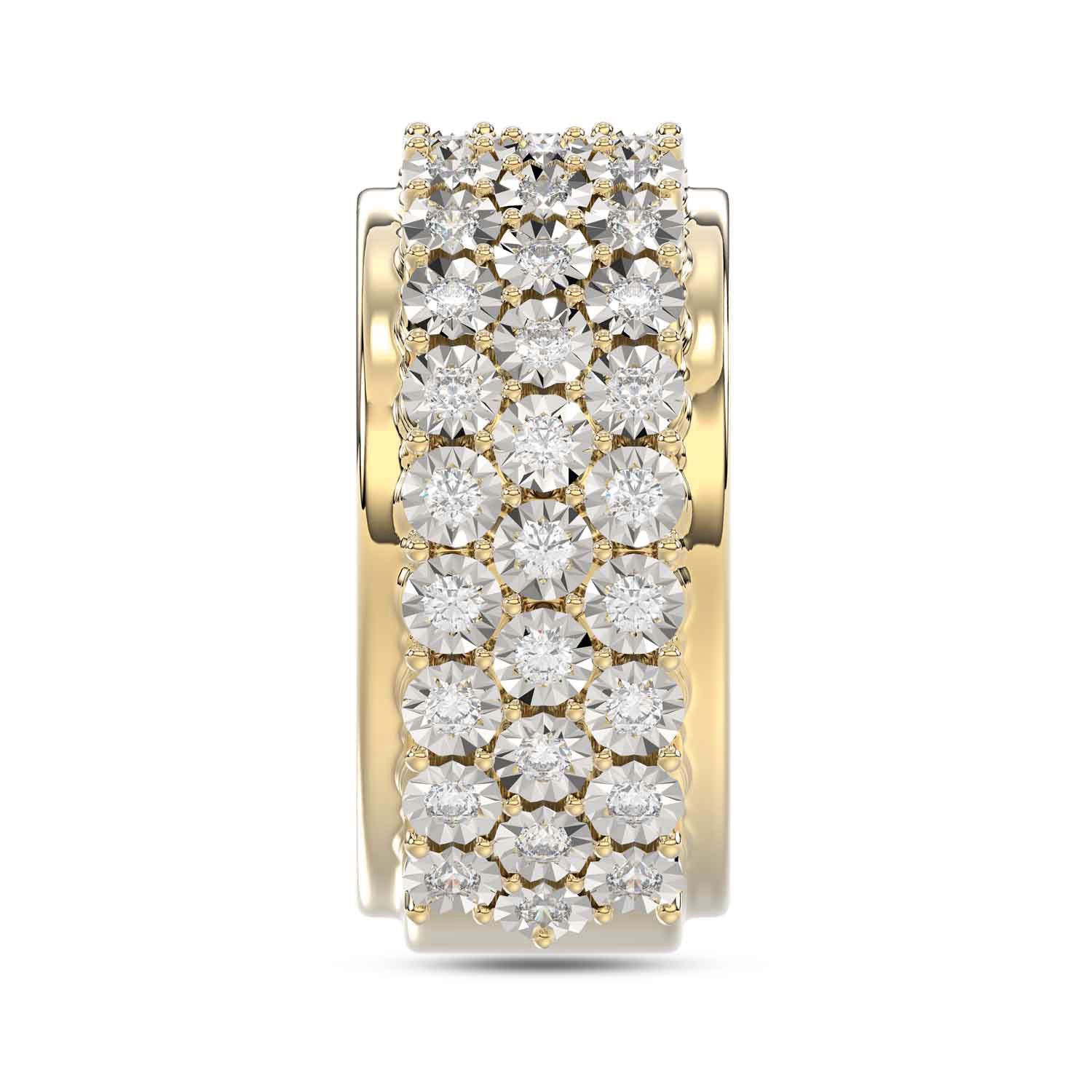 MEN'S BAND 2.00CT ROUND DIAMOND 10K YELLOW GOLD