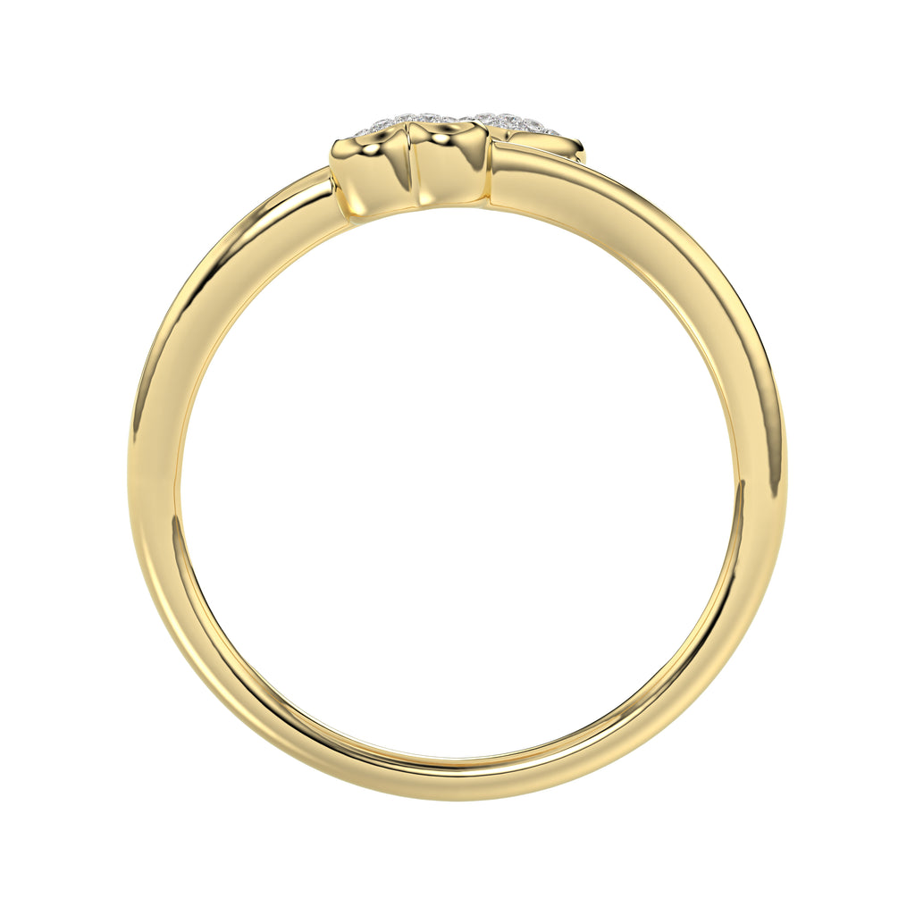 LADIES RING 0.05CT ROUND DIAMOND 10K YELLOW GOLD