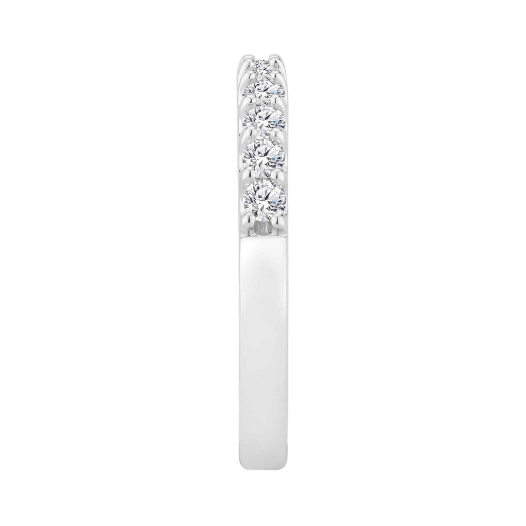 LADIES BAND 0.50CT ROUND DIAMOND 14K WHITE GOLD