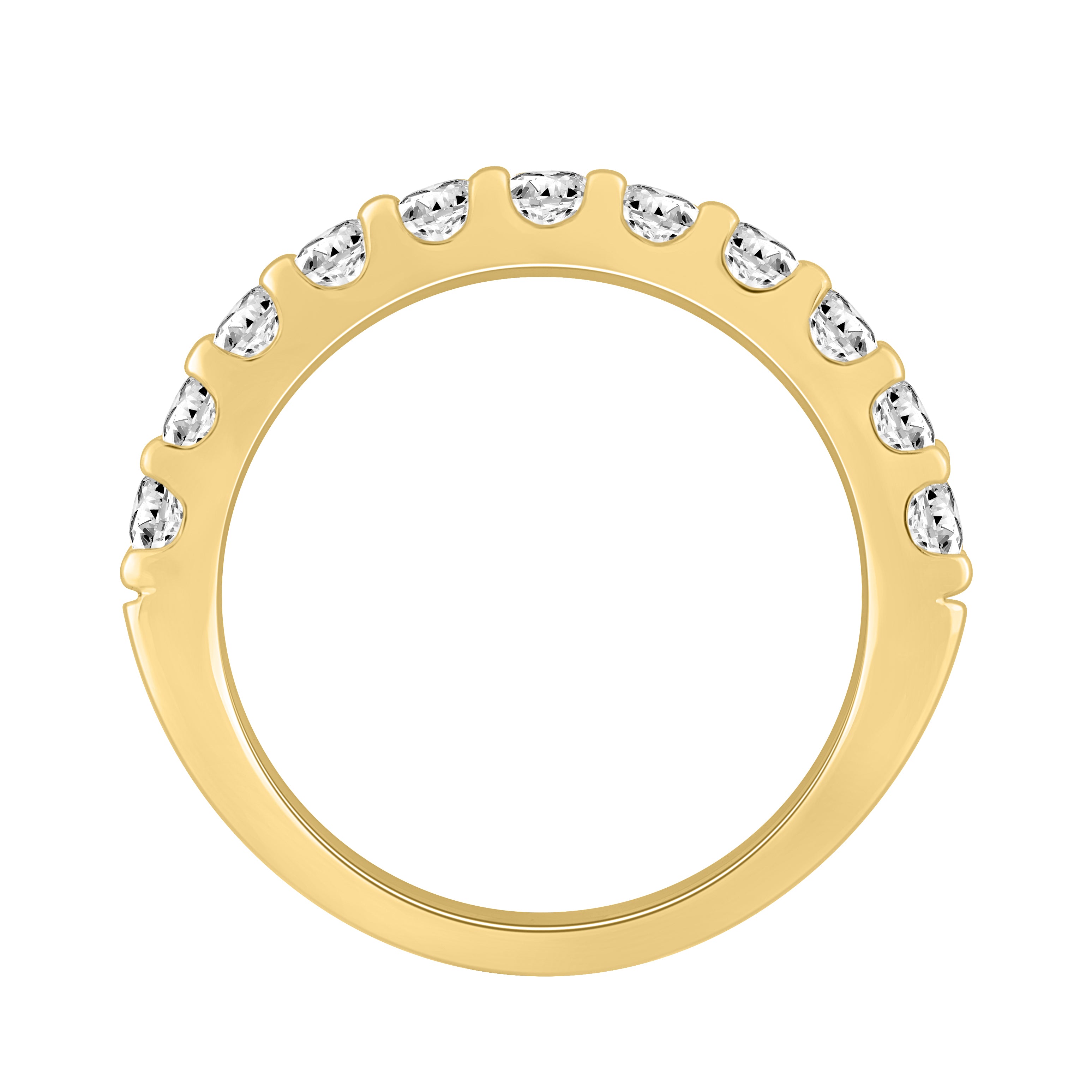 LADIES BAND 1.00CT ROUND DIAMOND 14K YELLOW GOLD