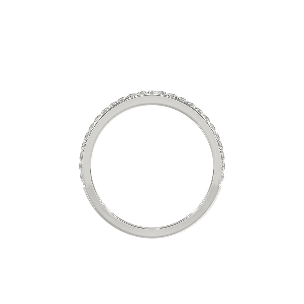 LADIES RING 0.20CT ROUND DIAMOND 14K WHITE GOLD