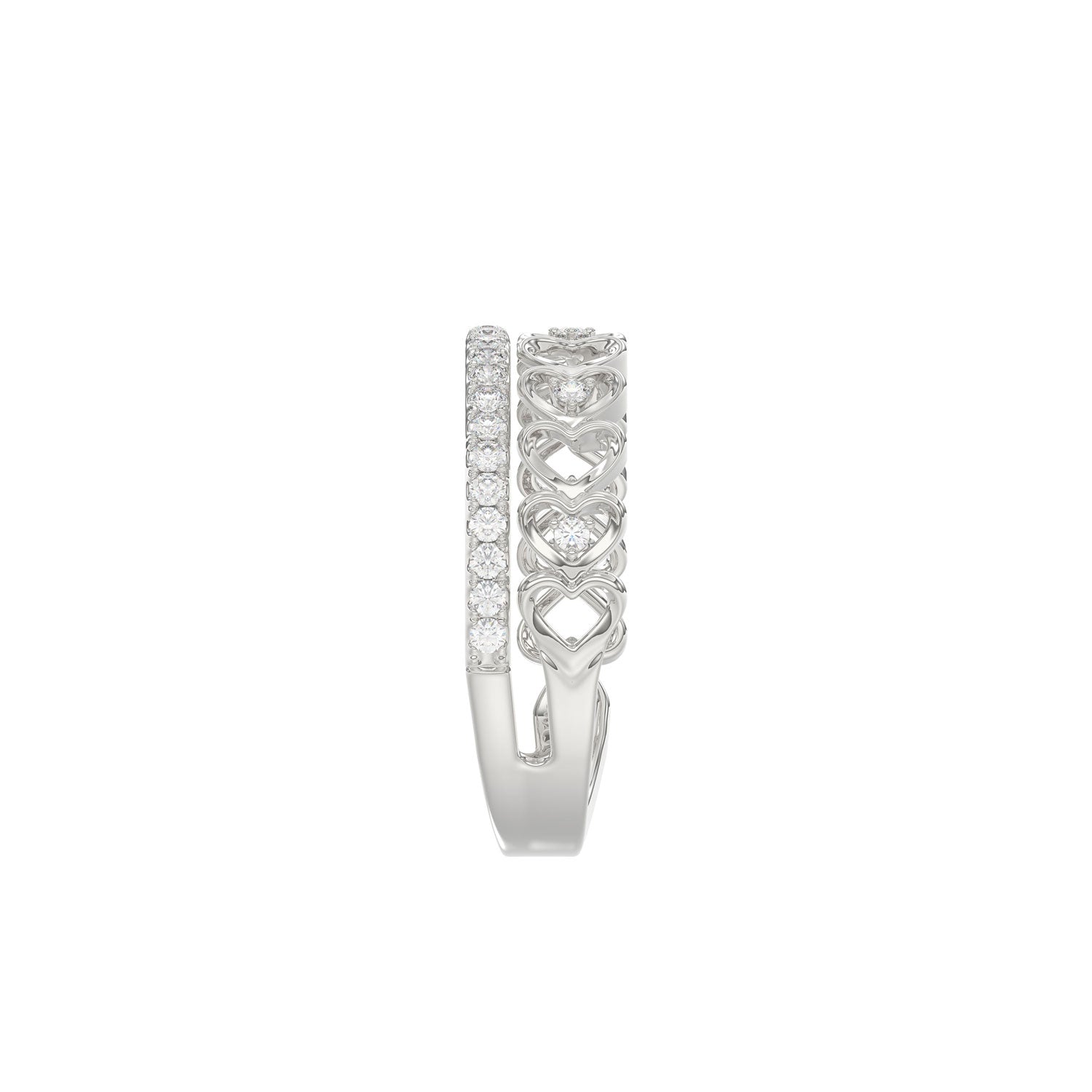 LADIES RING 0.20CT ROUND DIAMOND 14K WHITE GOLD