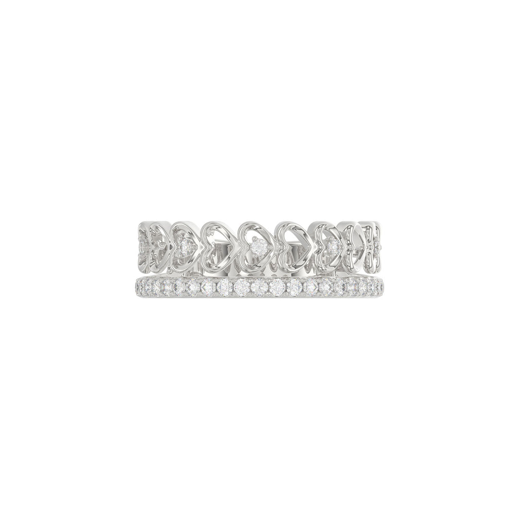 LADIES RING 0.20CT ROUND DIAMOND 14K WHITE GOLD