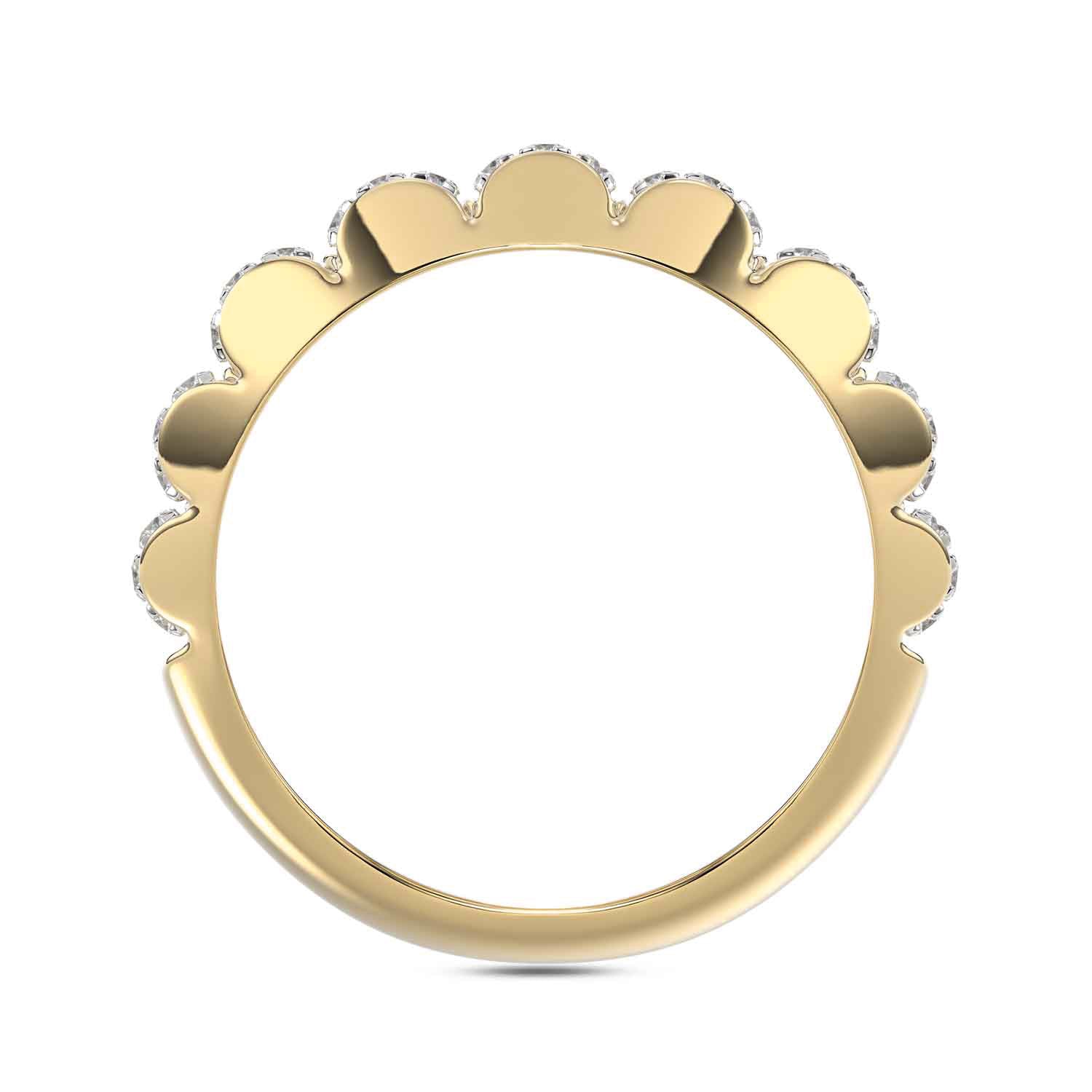 MEN'S BAND 1.00CT ROUND DIAMOND 10K YELLOW GOLD