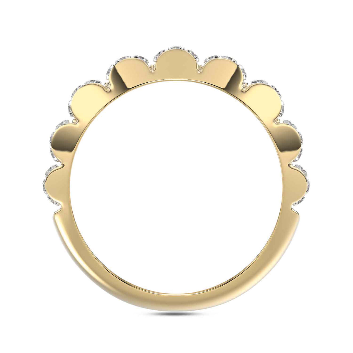 MEN'S BAND 1.00CT ROUND DIAMOND 10K YELLOW GOLD