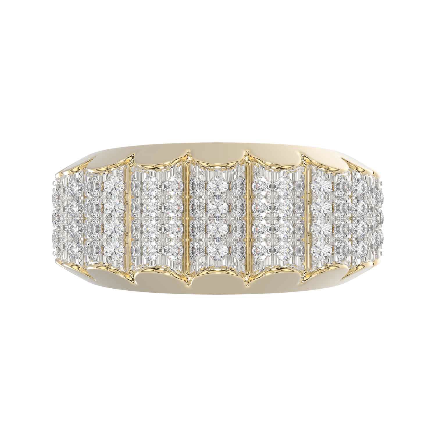 MEN'S BAND 1.00CT ROUND DIAMOND 10K YELLOW GOLD