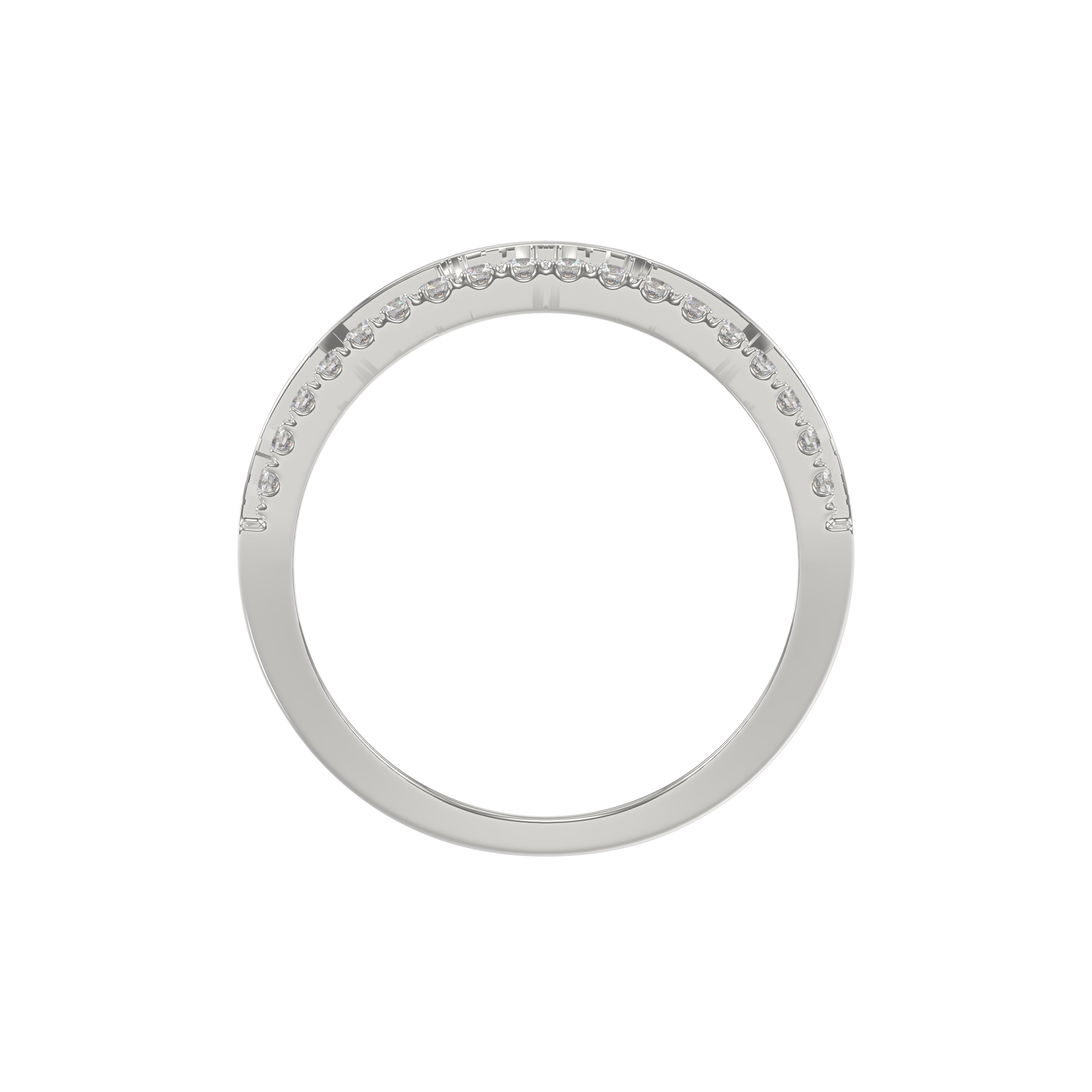 MEN'S BAND 0.50CT ROUND DIAMOND 14K WHITE GOLD