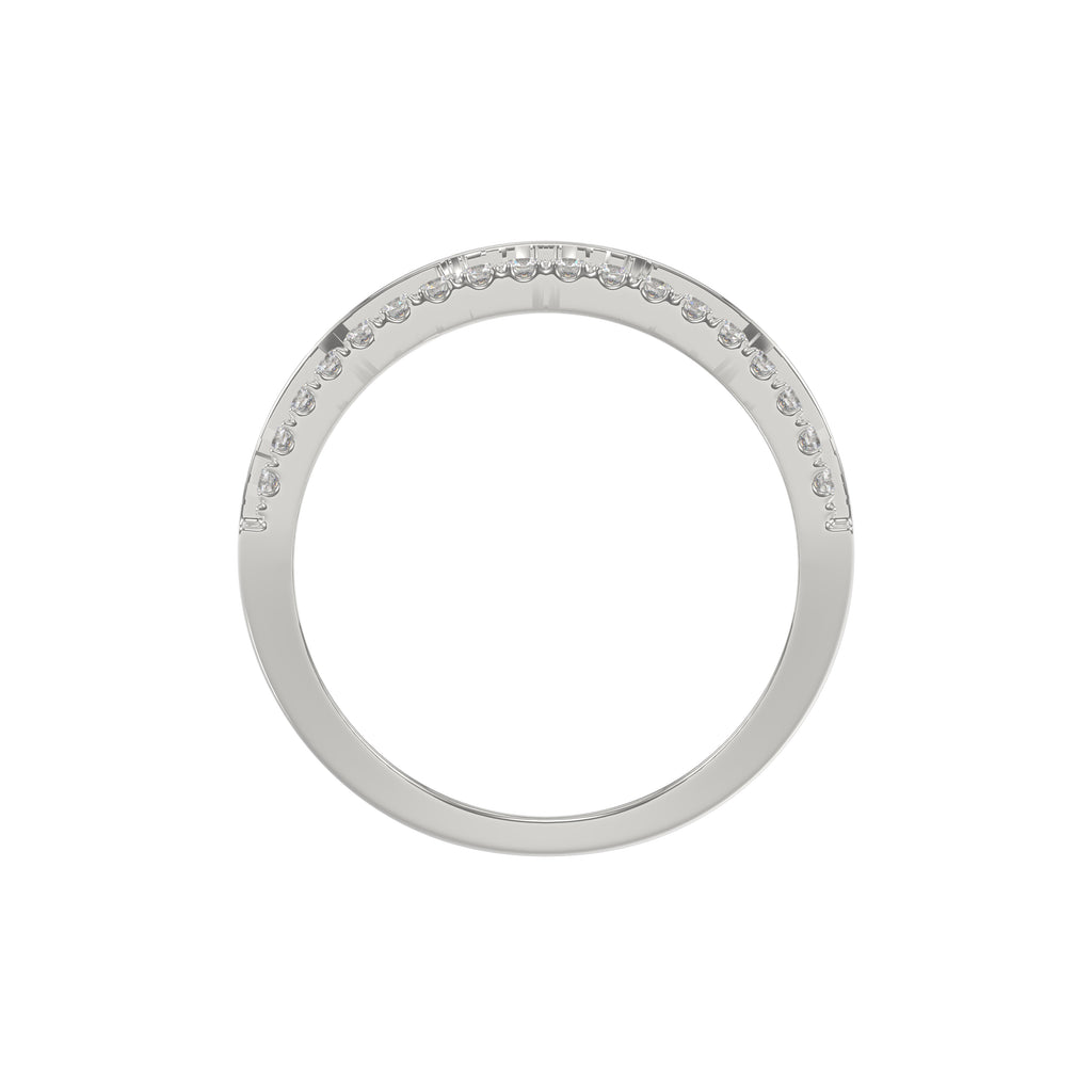 MEN'S BAND 0.50CT ROUND DIAMOND 14K WHITE GOLD