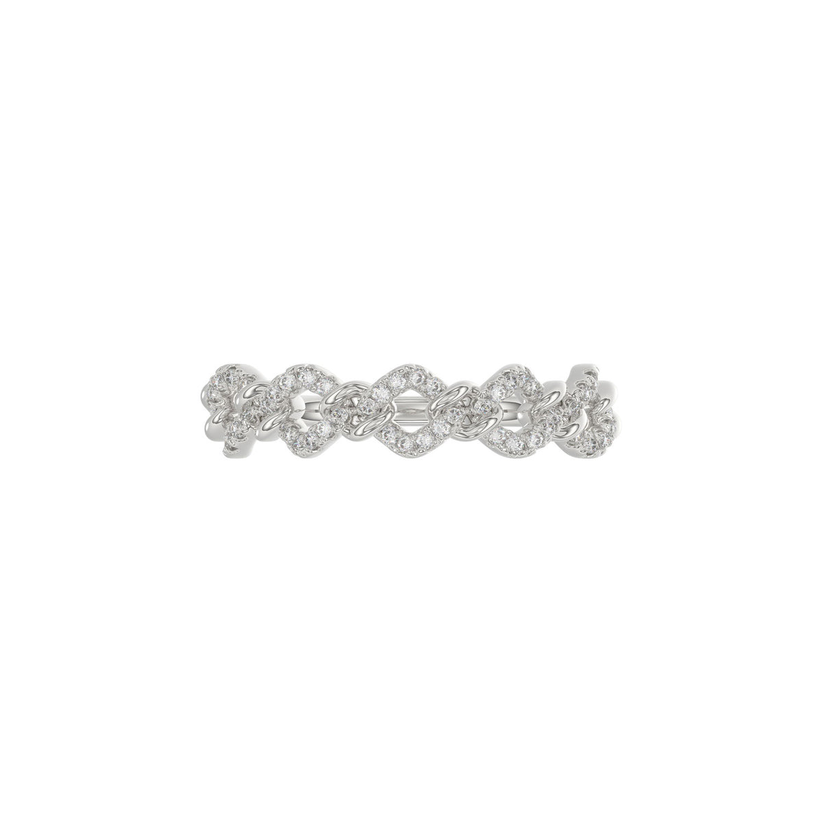 LADIES RING 0.15CT ROUND DIAMOND 14K WHITE GOLD