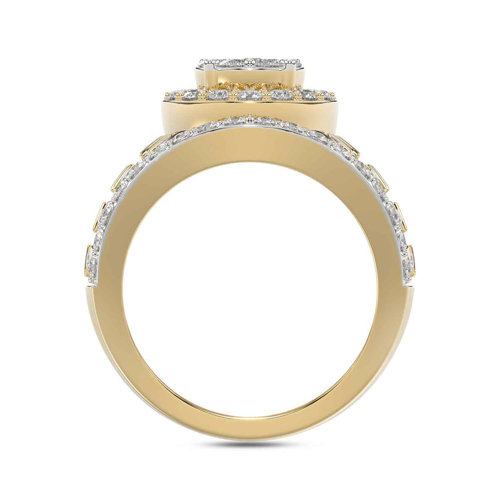 LADIES RING 2.00CT ROUND DIAMOND 10K YELLOW GOLD