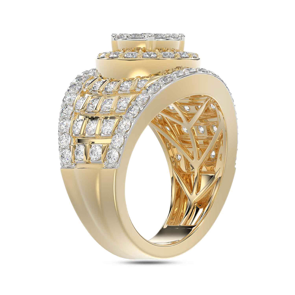 LADIES RING 2.00CT ROUND DIAMOND 10K YELLOW GOLD