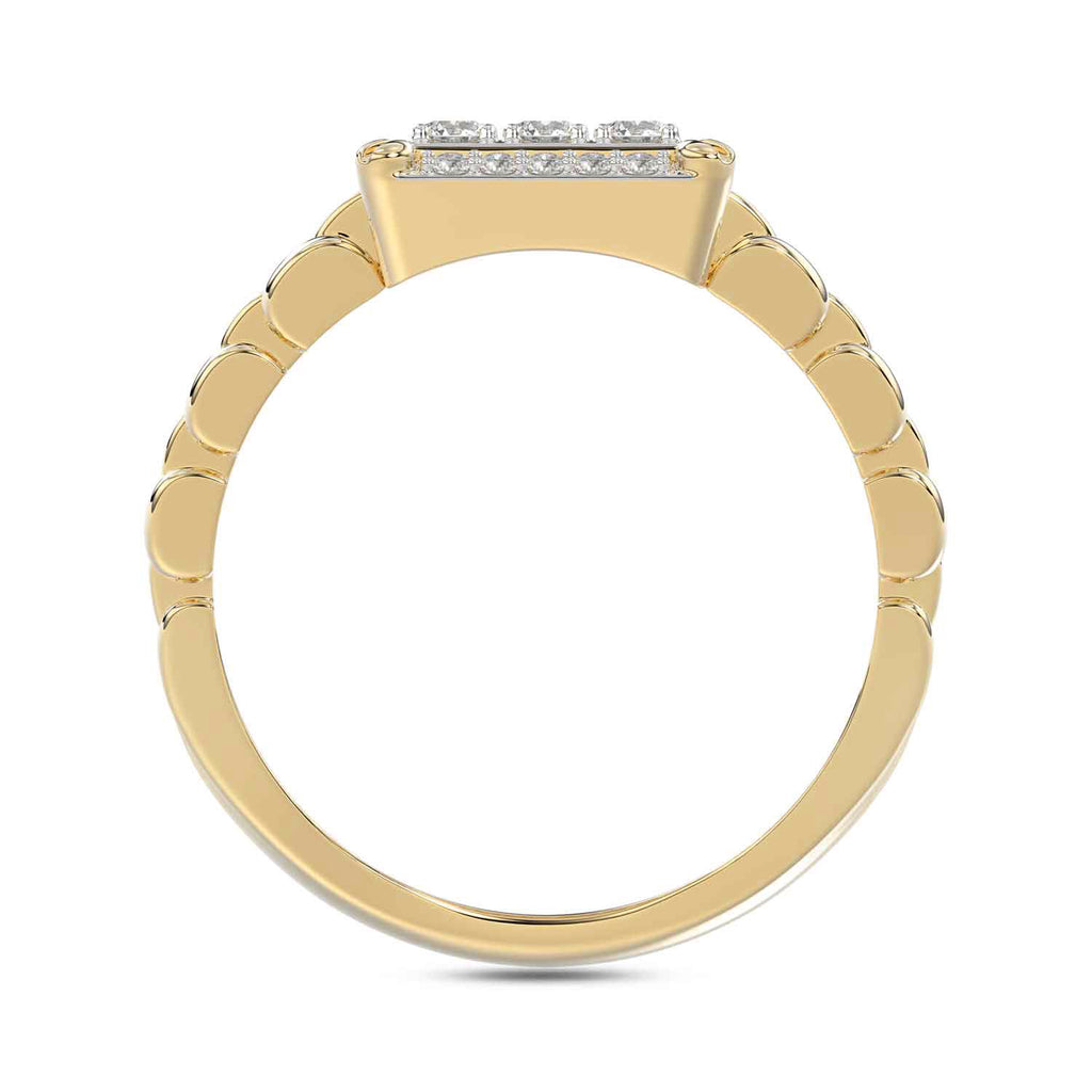 LADIES RING 1.00CT ROUND DIAMOND 10K YELLOW GOLD