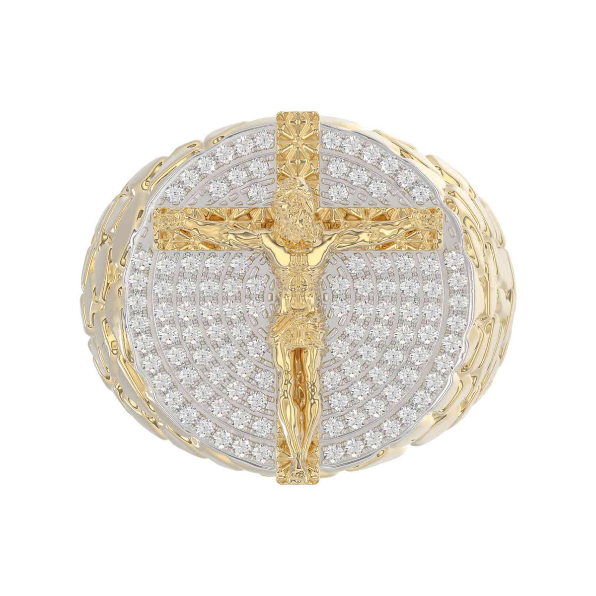 MEN'S RING 0.50CT ROUND DIAMOND 10K YELLOW GOLD