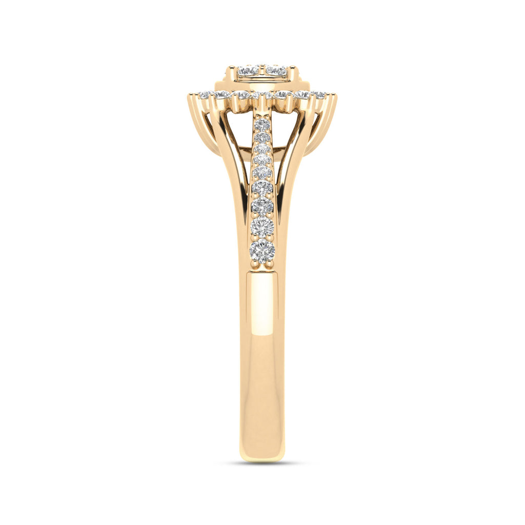 LADIES RING 0.33CT ROUND DIAMOND 10K YELLOW GOLD