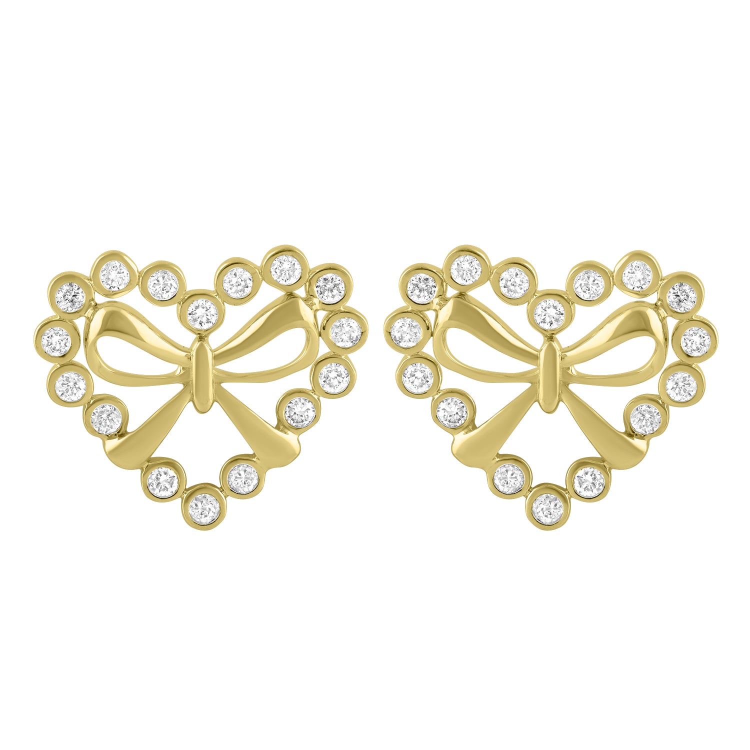LADIES PENDANT WITH CHAIN 0.13CT ROUND DIAMOND 10K YELLOW GOLD