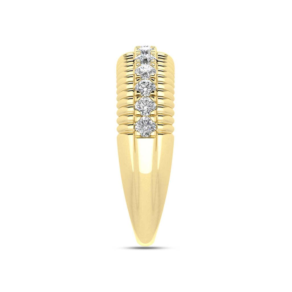LADIES BAND 0.50CT ROUND DIAMOND 10K YELLOW GOLD