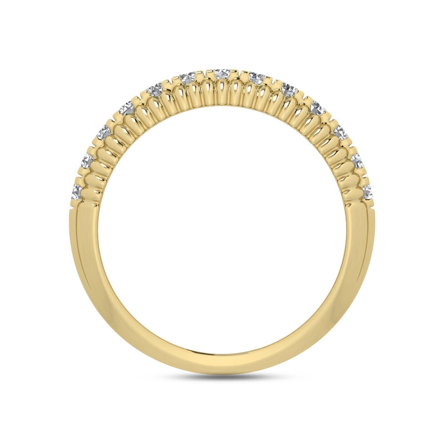 LADIES BAND 0.50CT ROUND DIAMOND 10K YELLOW GOLD
