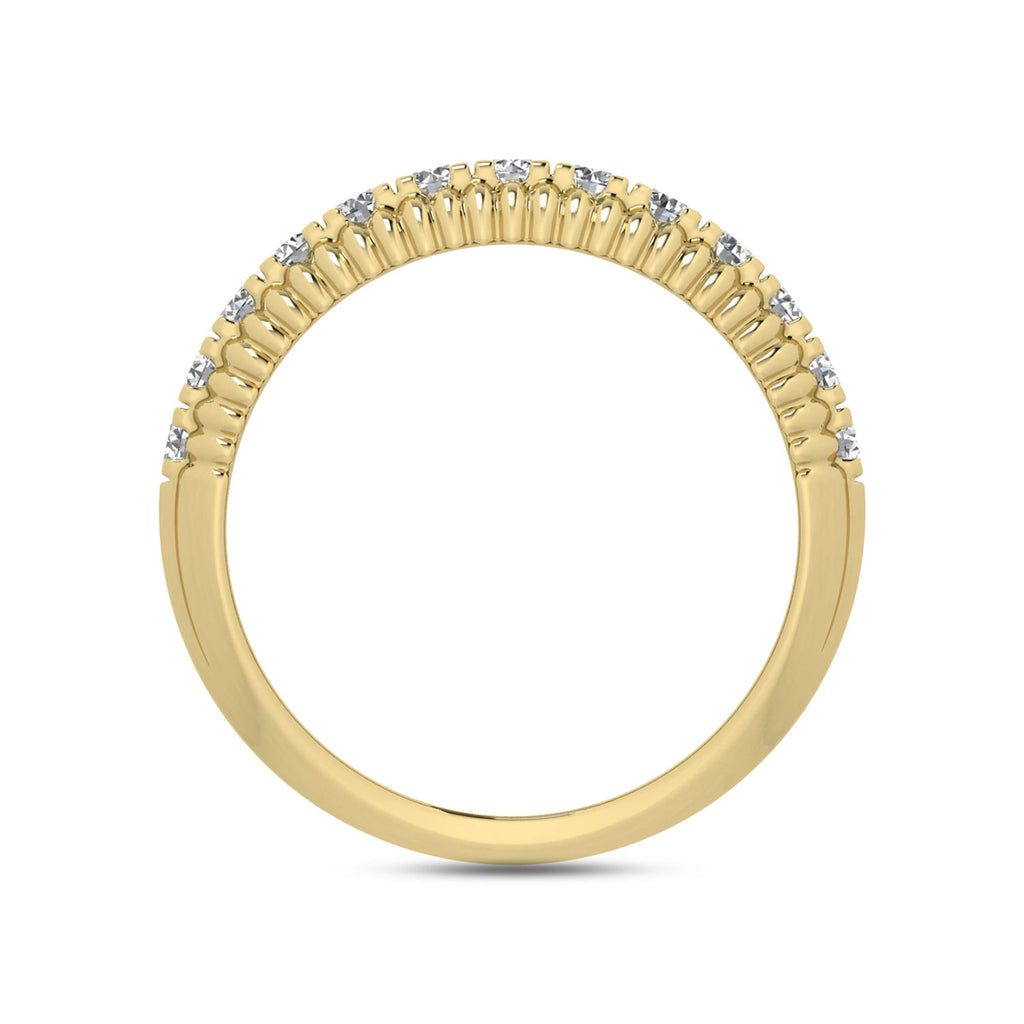 LADIES BAND 0.50CT ROUND DIAMOND 10K YELLOW GOLD