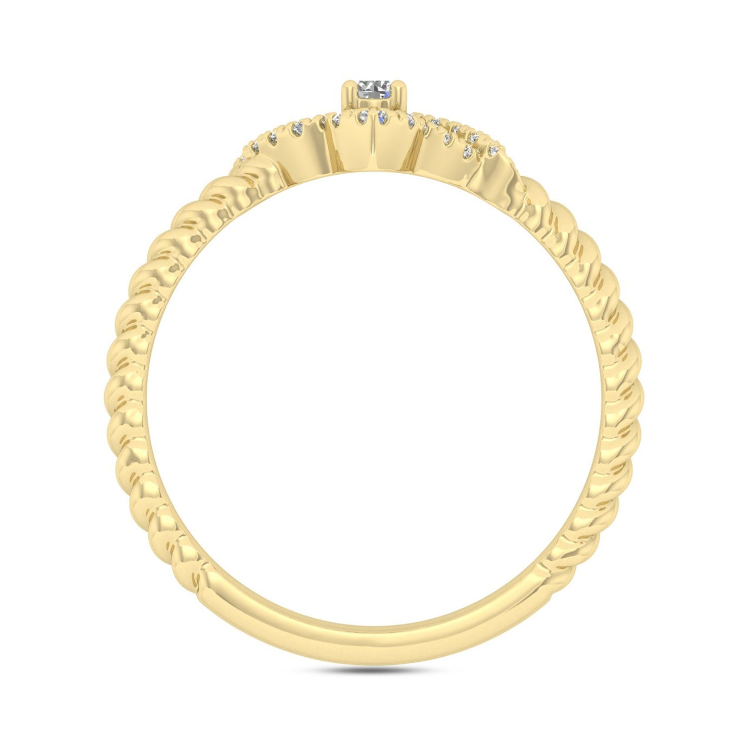 LADIES RING 0.15CT ROUND DIAMOND 10K YELLOW GOLD