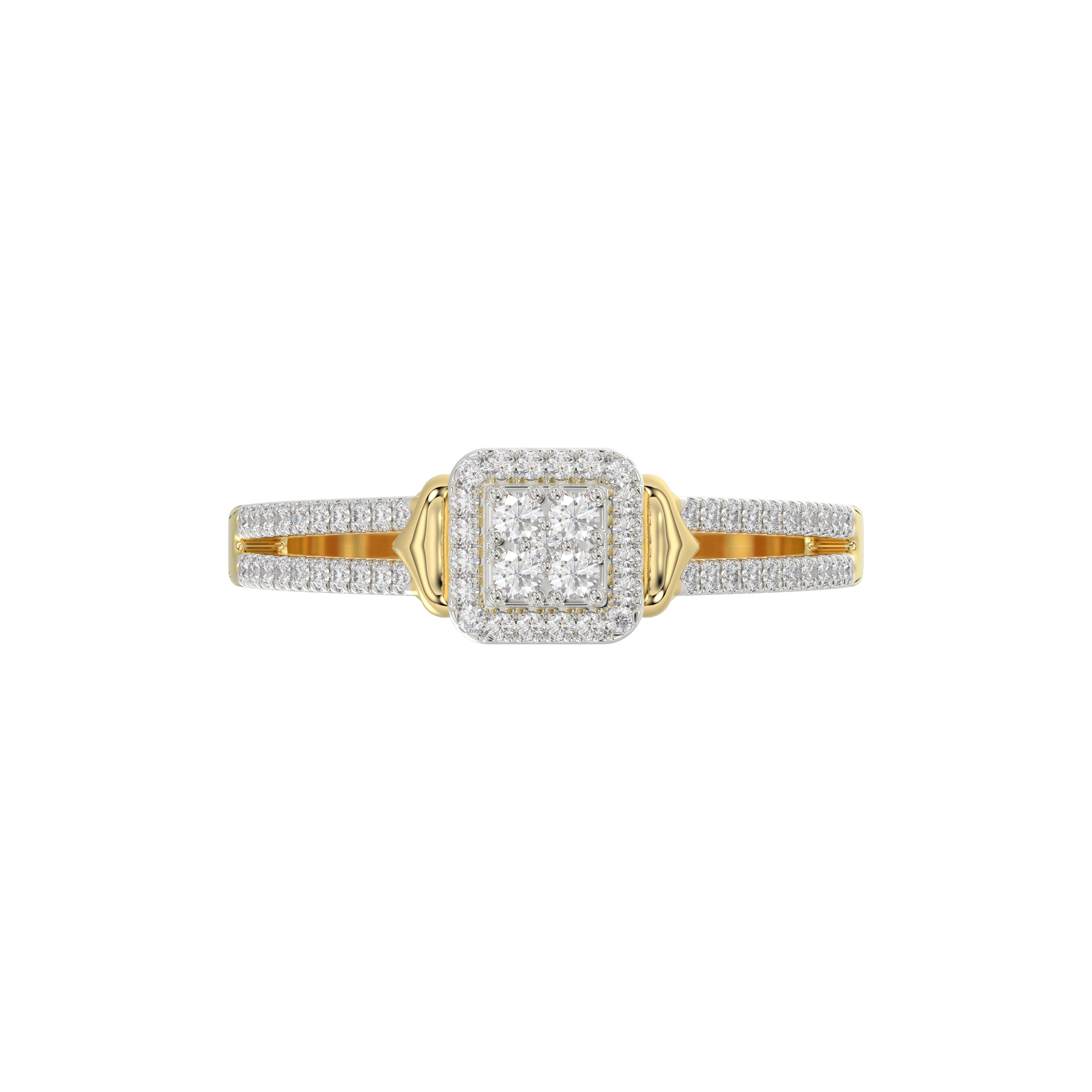 LADIES RING 0.20CT ROUND DIAMOND 10K YELLOW GOLD