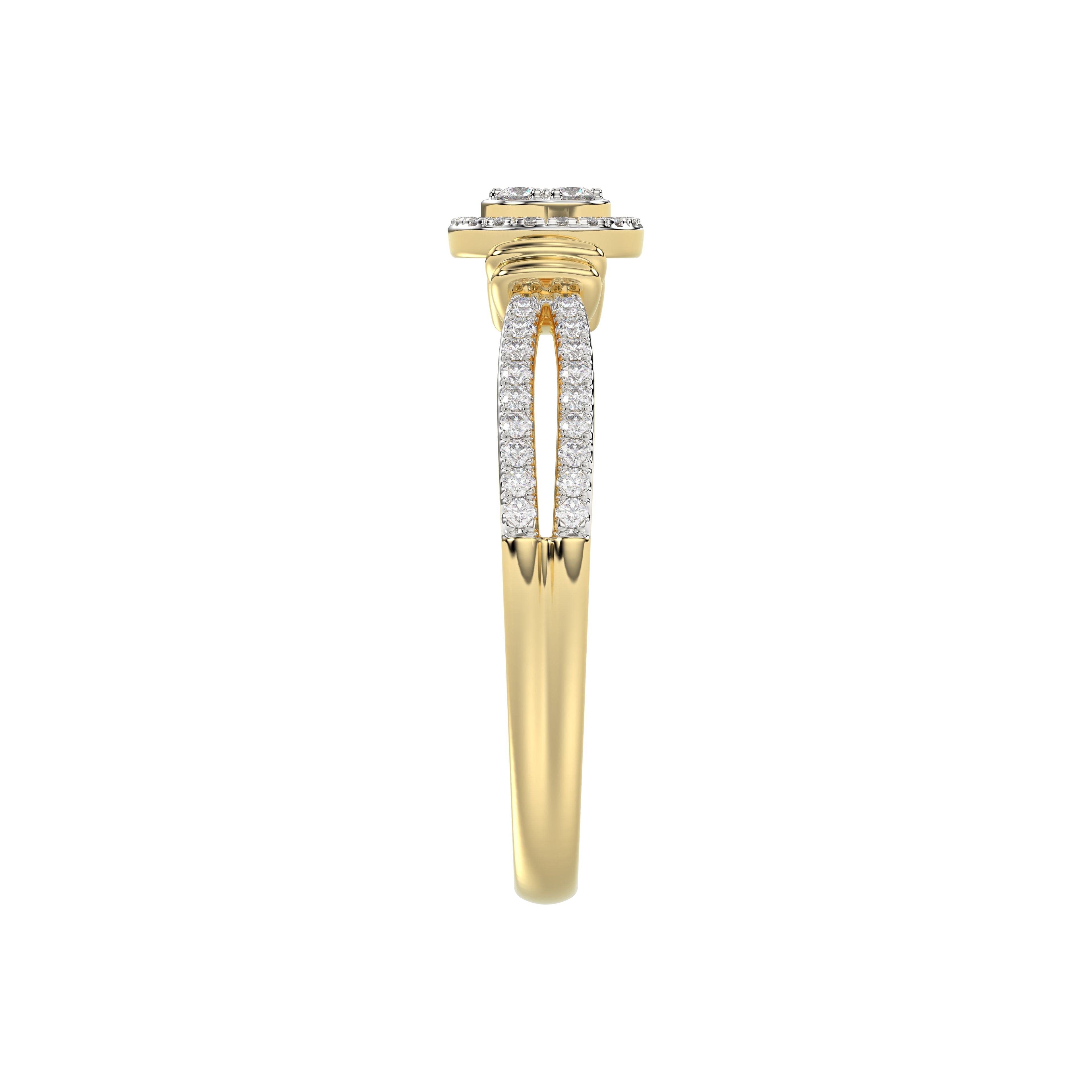 LADIES RING 0.25CT ROUND DIAMOND 10K YELLOW GOLD