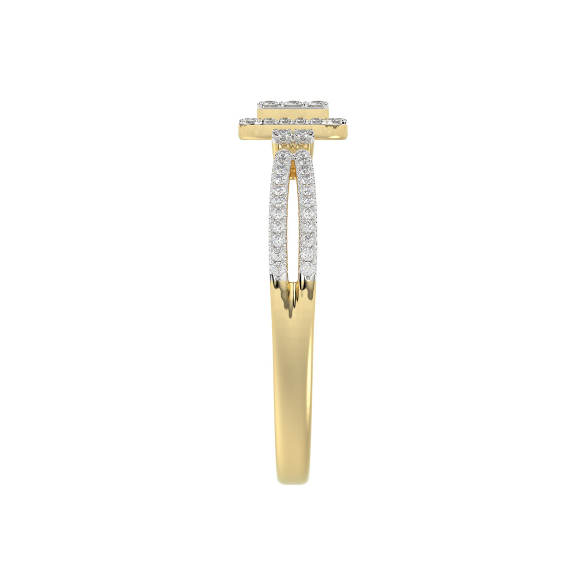 LADIES RING 0.20CT ROUND DIAMOND 10K YELLOW GOLD