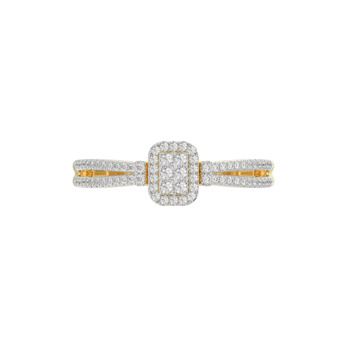 LADIES RING 0.20CT ROUND DIAMOND 10K YELLOW GOLD