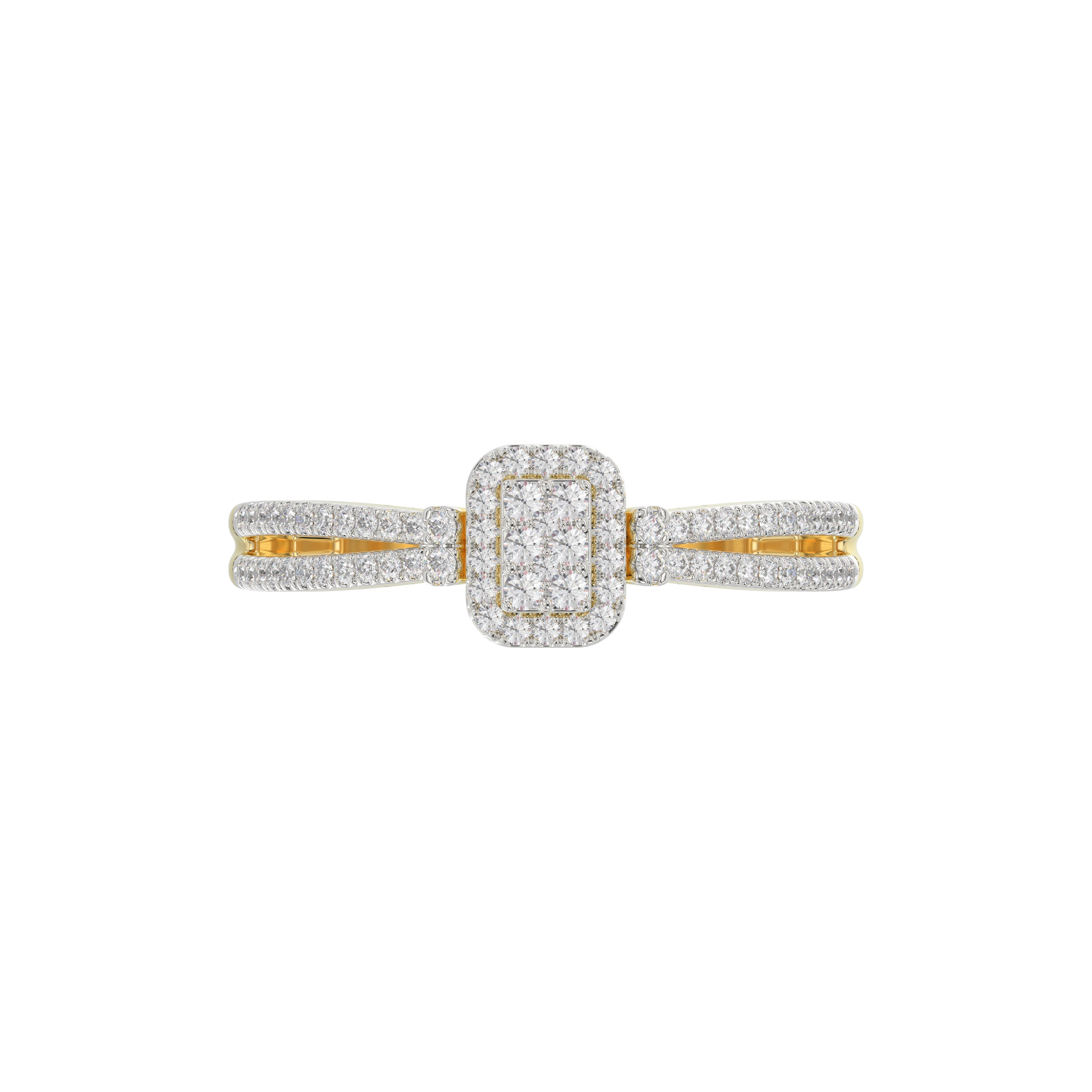 LADIES RING 0.20CT ROUND DIAMOND 10K YELLOW GOLD