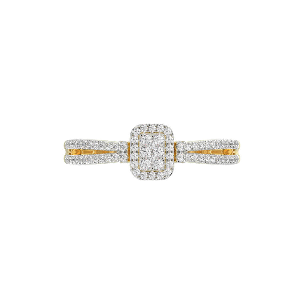 LADIES RING 0.20CT ROUND DIAMOND 10K YELLOW GOLD