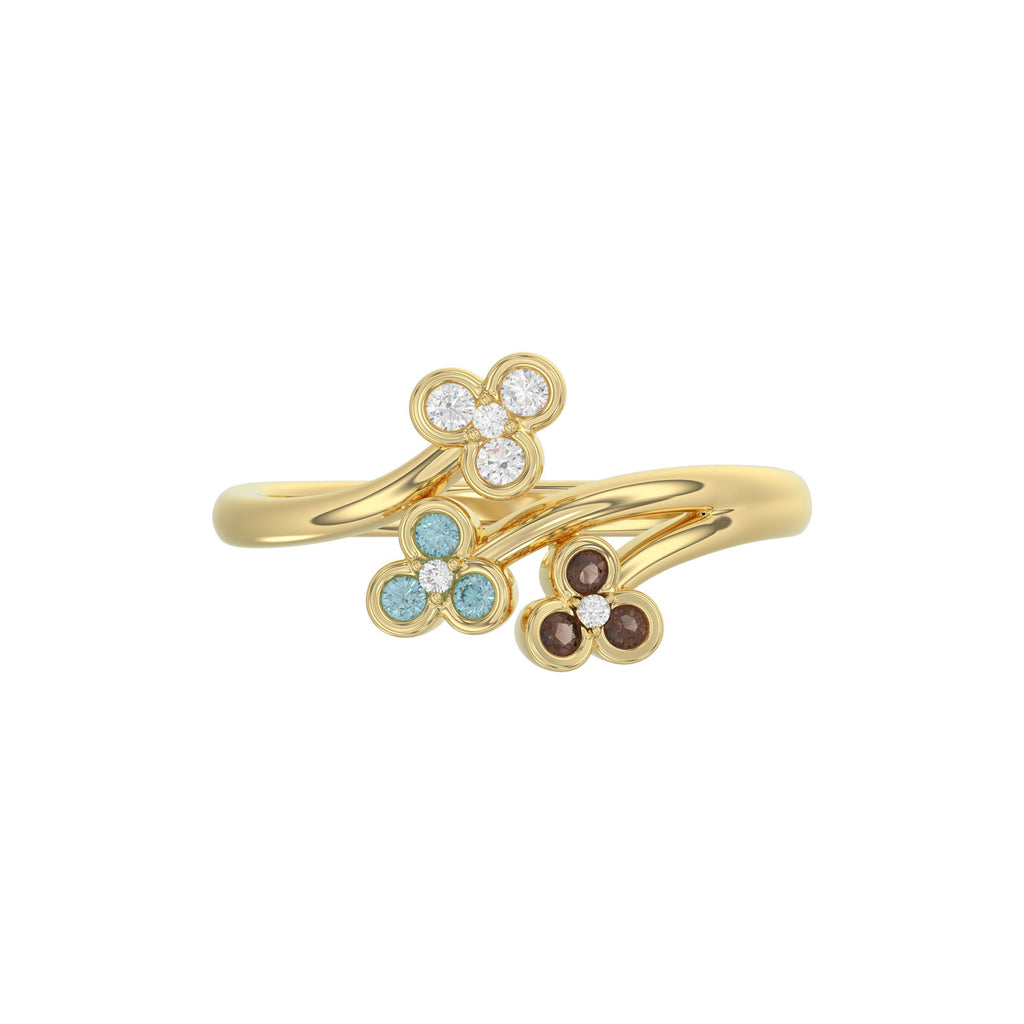 LADIES RING 0.20CT ROUND DIAMOND 14K YELLOW GOLD