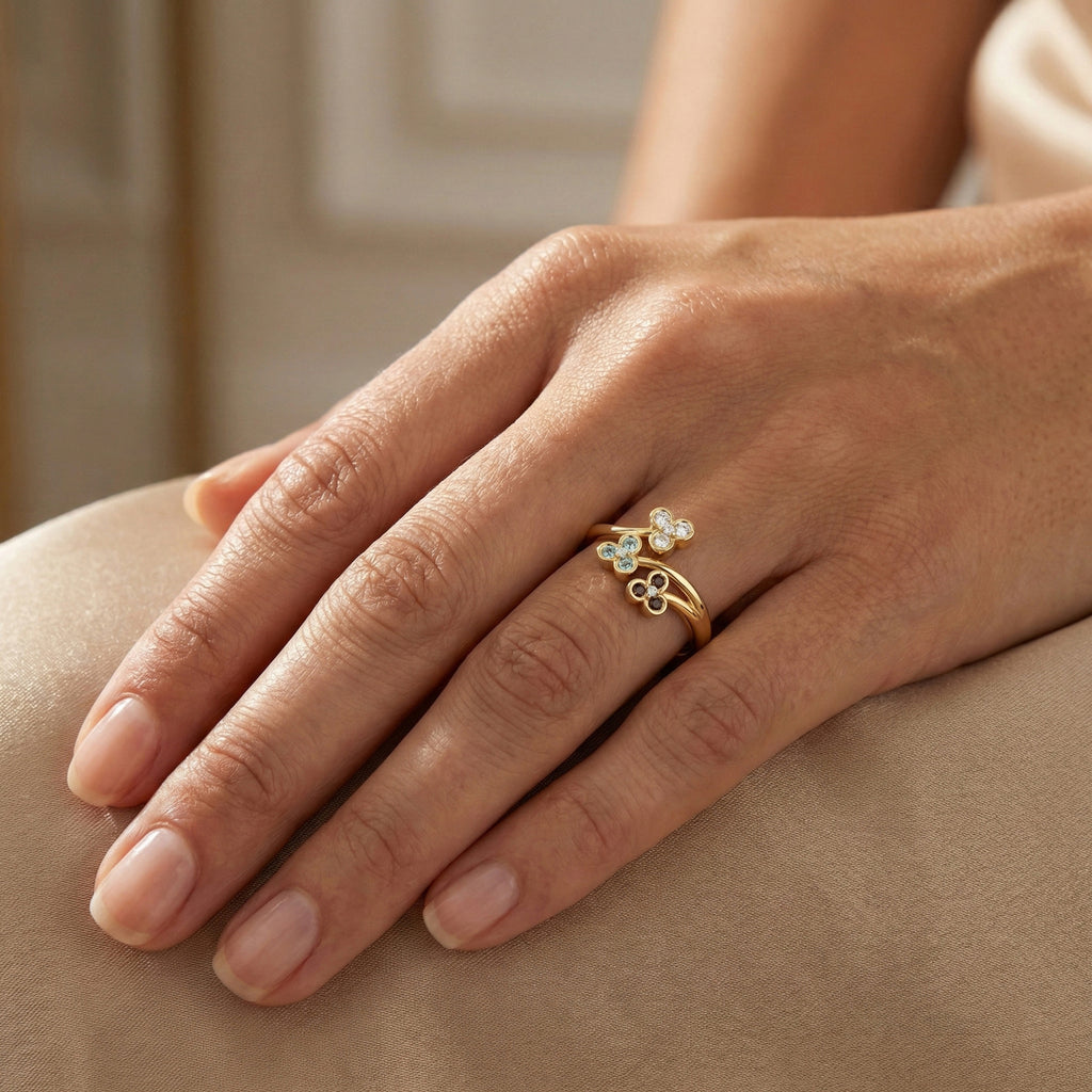 LADIES RING 0.20CT ROUND DIAMOND 14K YELLOW GOLD