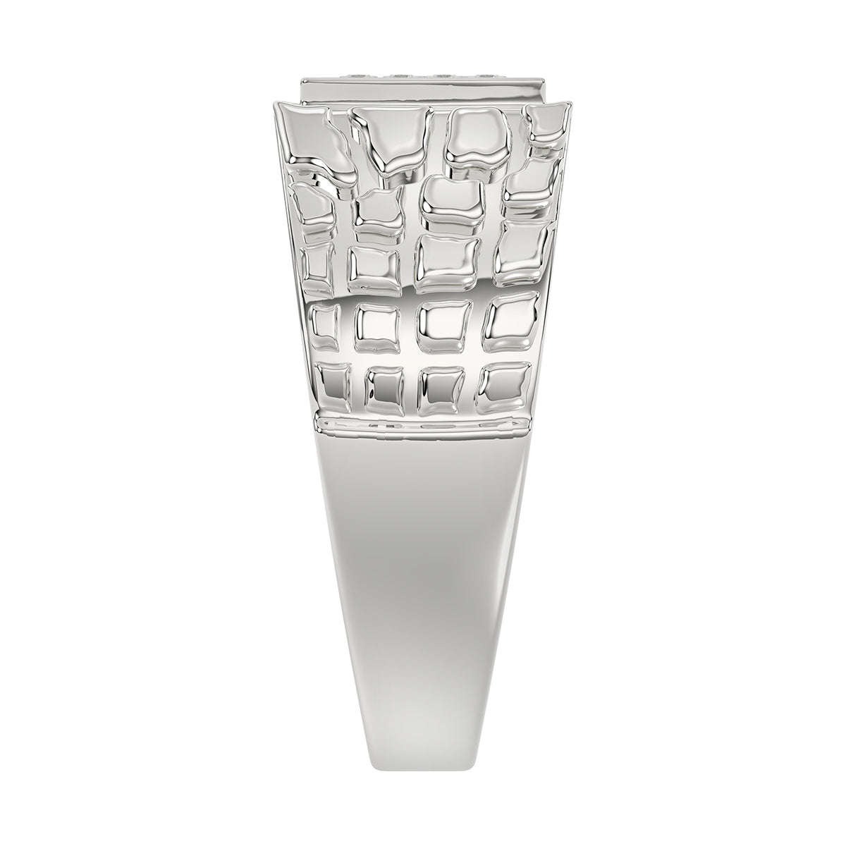 �Elegant Men�S Fashion Ring 0.10Ct Round Diamond Sterling Silver White Luxury Statement Jewelry For Men