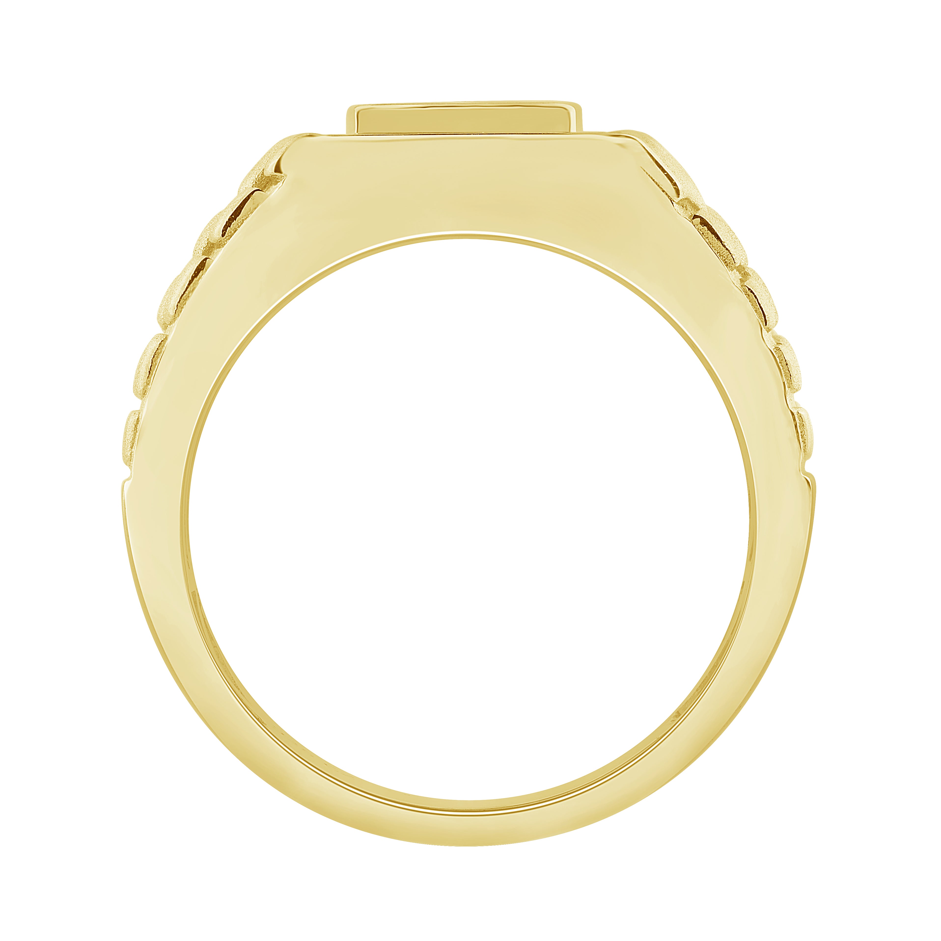 “Elegant Men’S Fashion Ring 0.10Ct Round Diamond Yellow Gold Luxury Statement Jewelry For Men