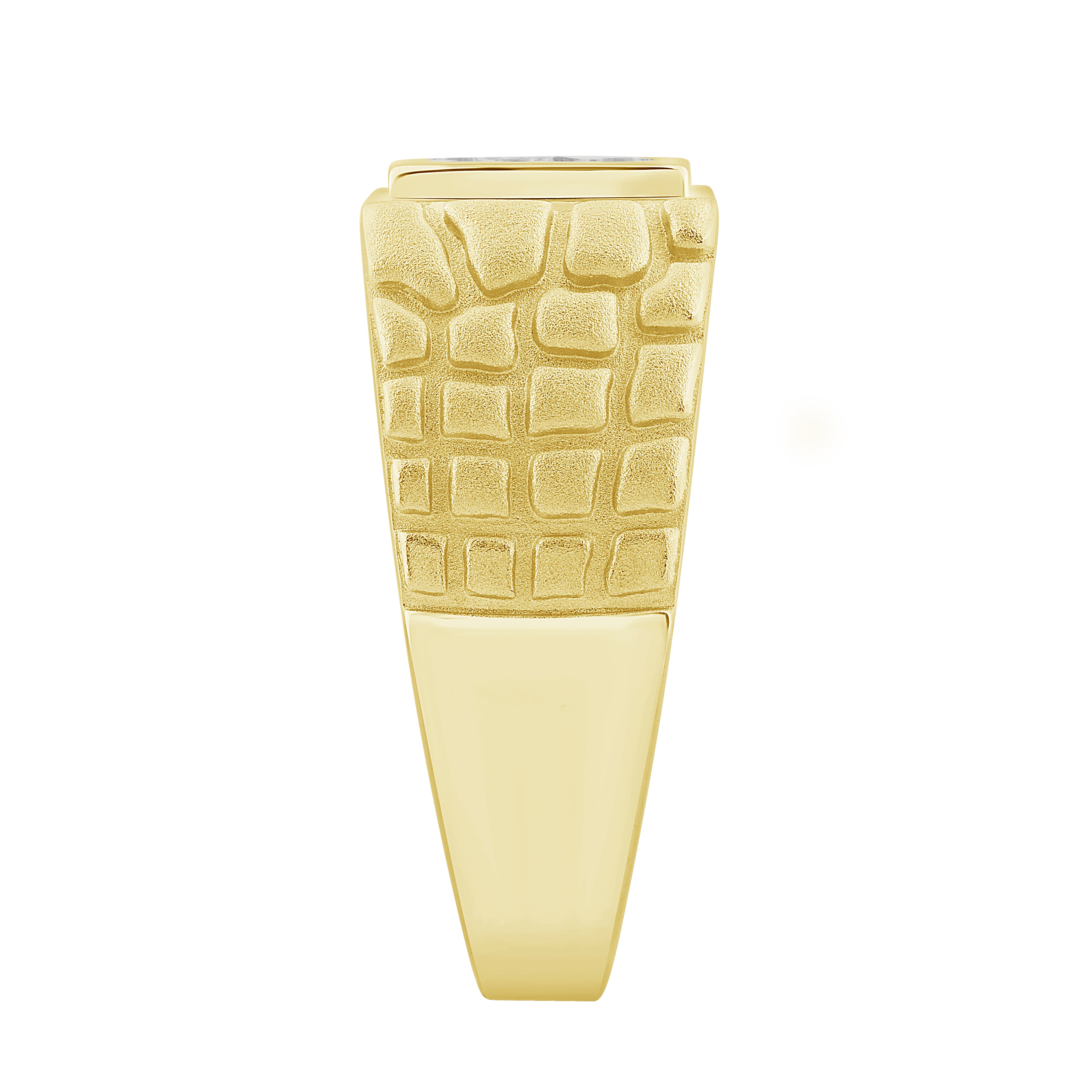 “Elegant Men’S Fashion Ring 0.10Ct Round Diamond Yellow Gold Luxury Statement Jewelry For Men