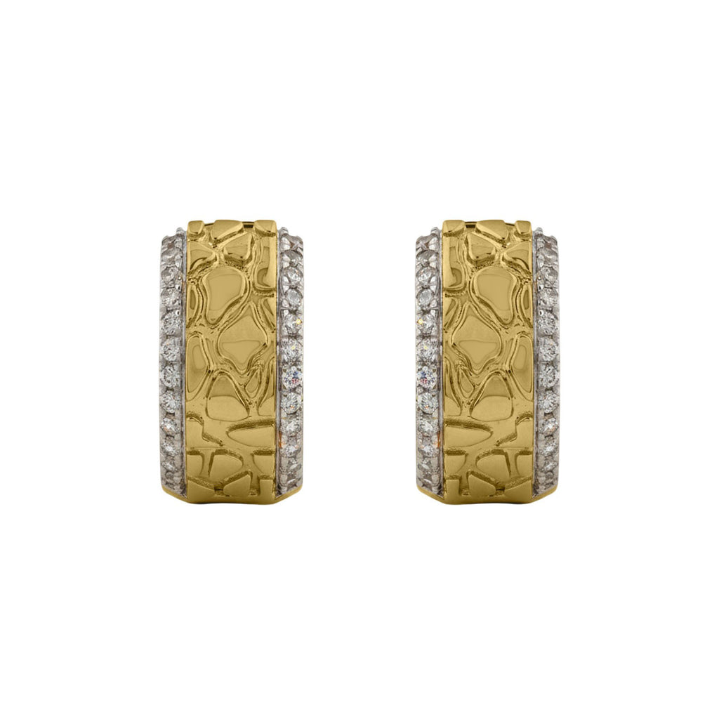 LADIES EARRINGS 0.33CT ROUND DIAMOND 10K YELLOW GOLD
