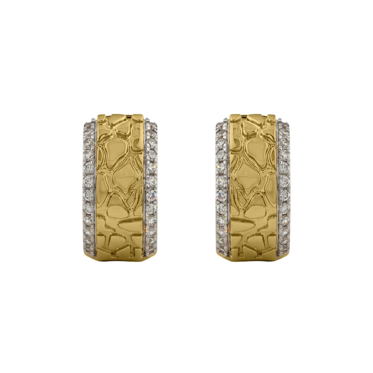 LADIES EARRINGS 0.33CT ROUND DIAMOND 10K YELLOW GOLD