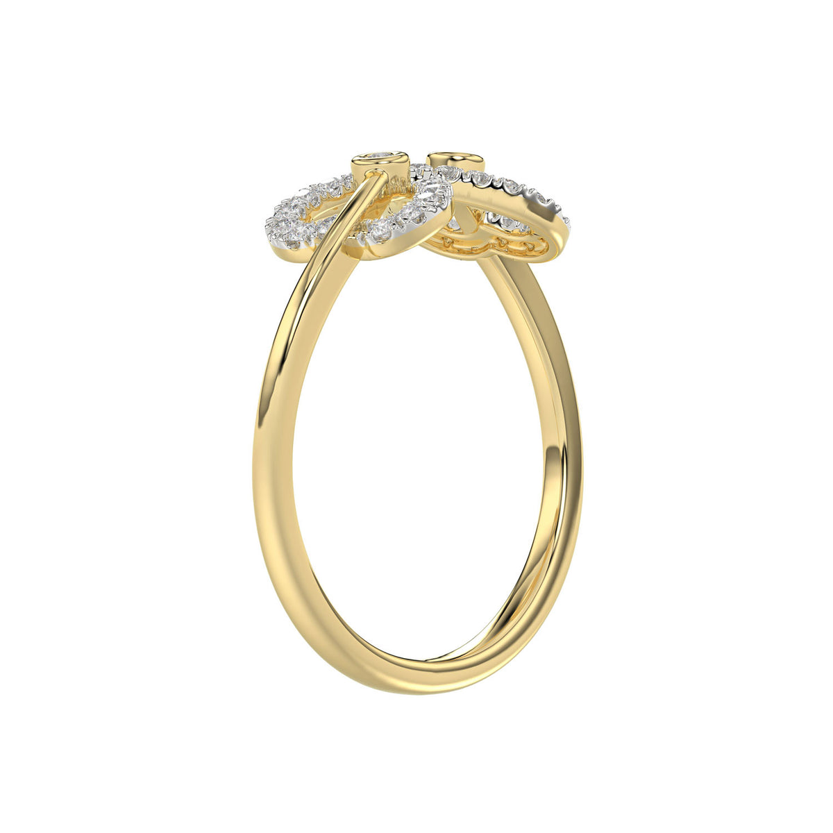 LADIES RING 0.15CT ROUND DIAMOND 10K YELLOW GOLD