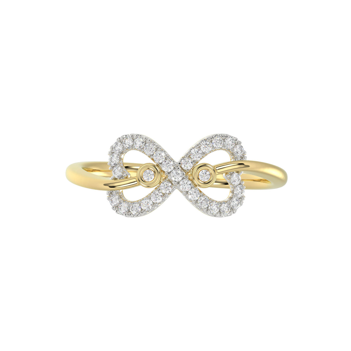 LADIES RING 0.15CT ROUND DIAMOND 10K YELLOW GOLD