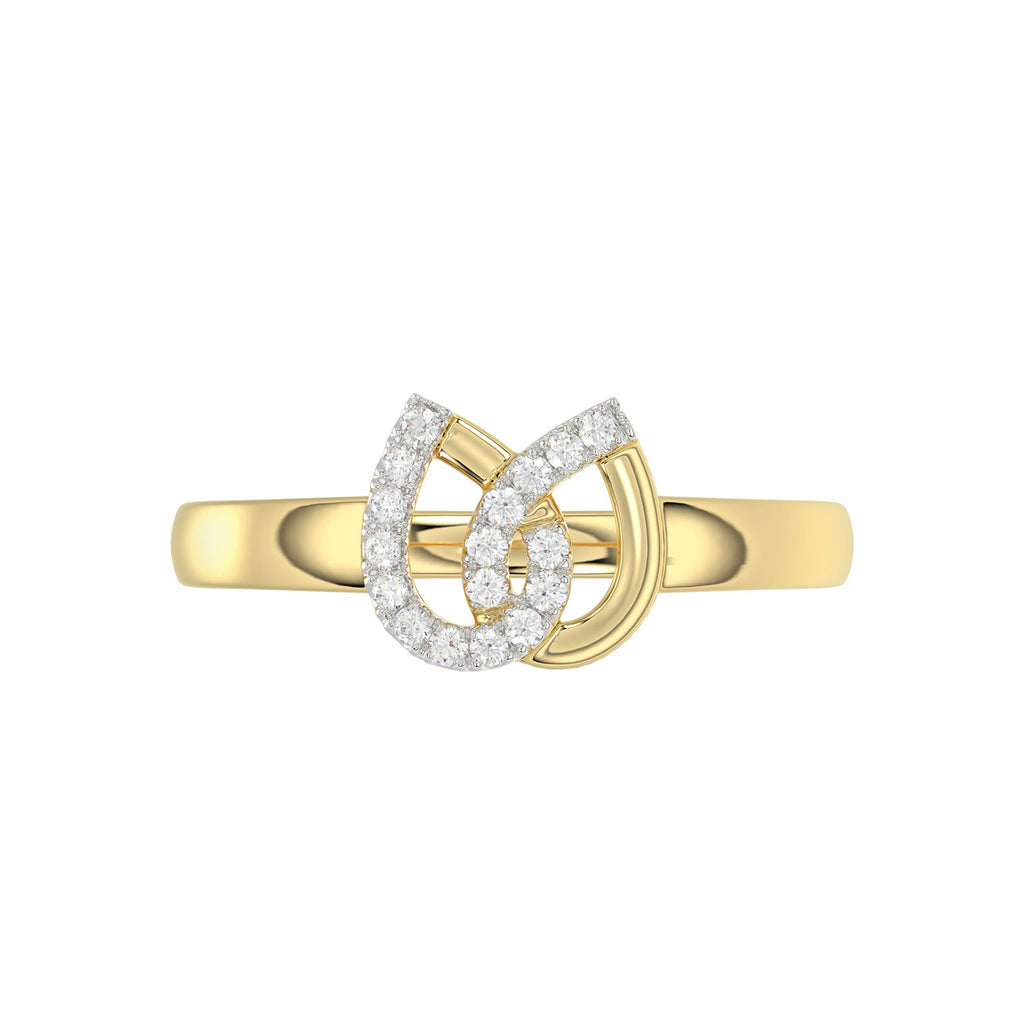 LADIES RING 0.10CT ROUND DIAMOND 10K YELLOW GOLD