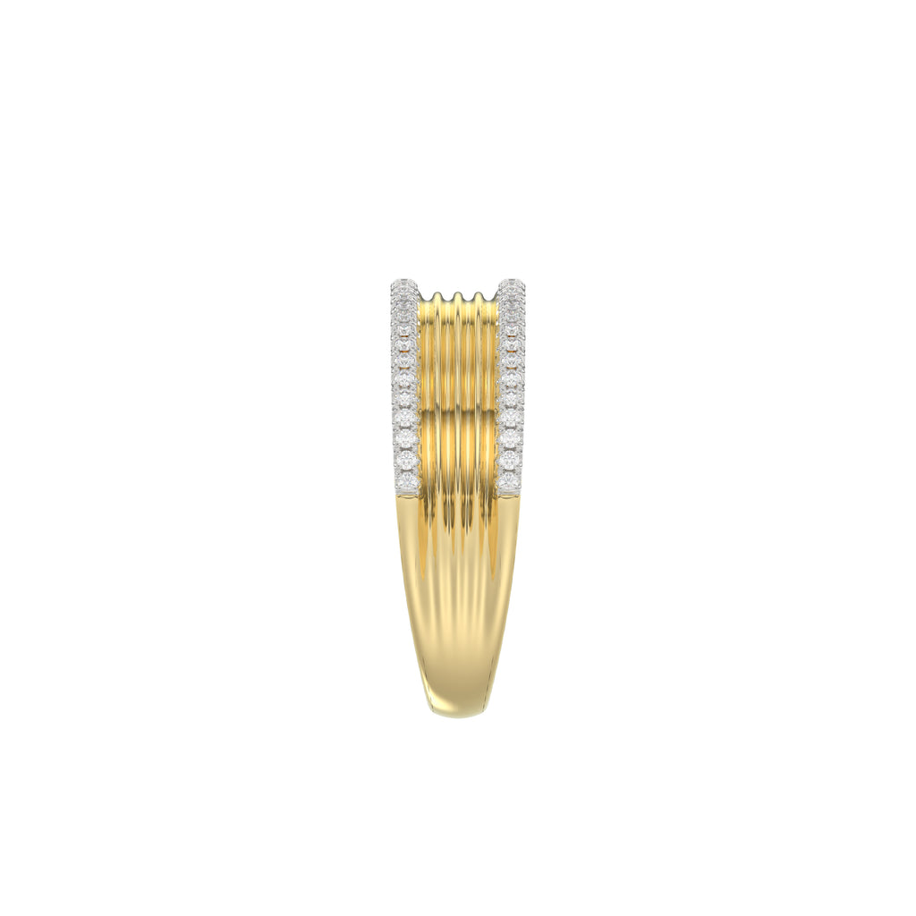 LADIES RING 0.20CT ROUND DIAMOND 10K YELLOW GOLD
