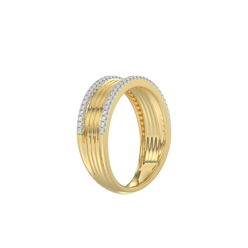 LADIES RING 0.20CT ROUND DIAMOND 10K YELLOW GOLD