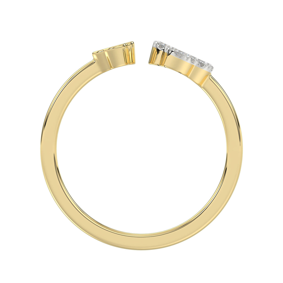 LADIES RING 0.10CT ROUND DIAMOND 10K YELLOW GOLD