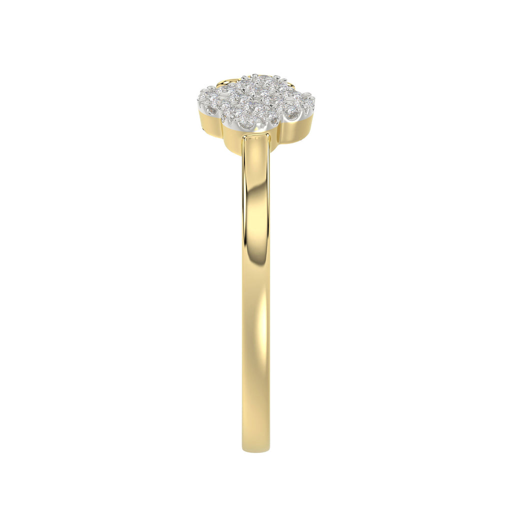 LADIES RING 0.10CT ROUND DIAMOND 10K YELLOW GOLD