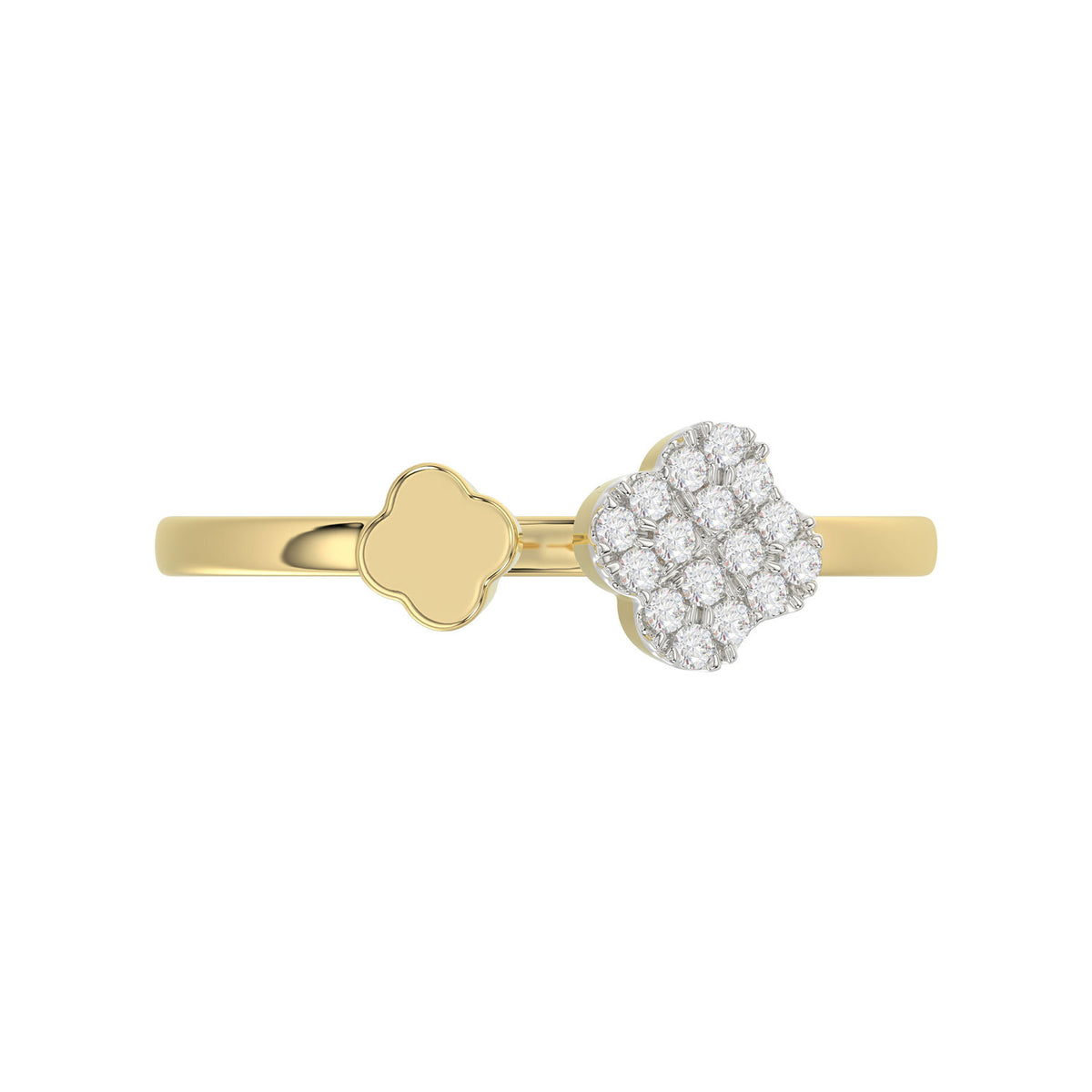 LADIES RING 0.10CT ROUND DIAMOND 10K YELLOW GOLD