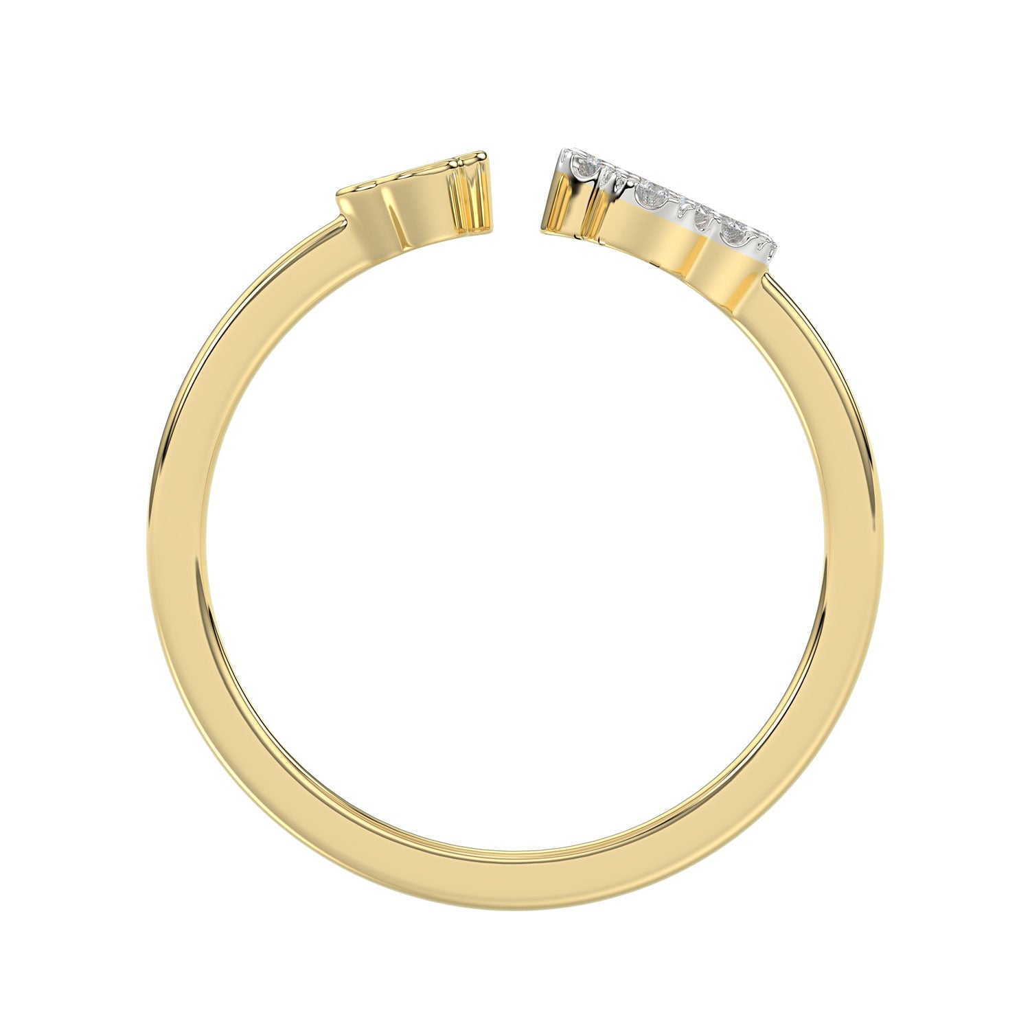 LADIES RING 0.10CT ROUND DIAMOND 10K YELLOW GOLD