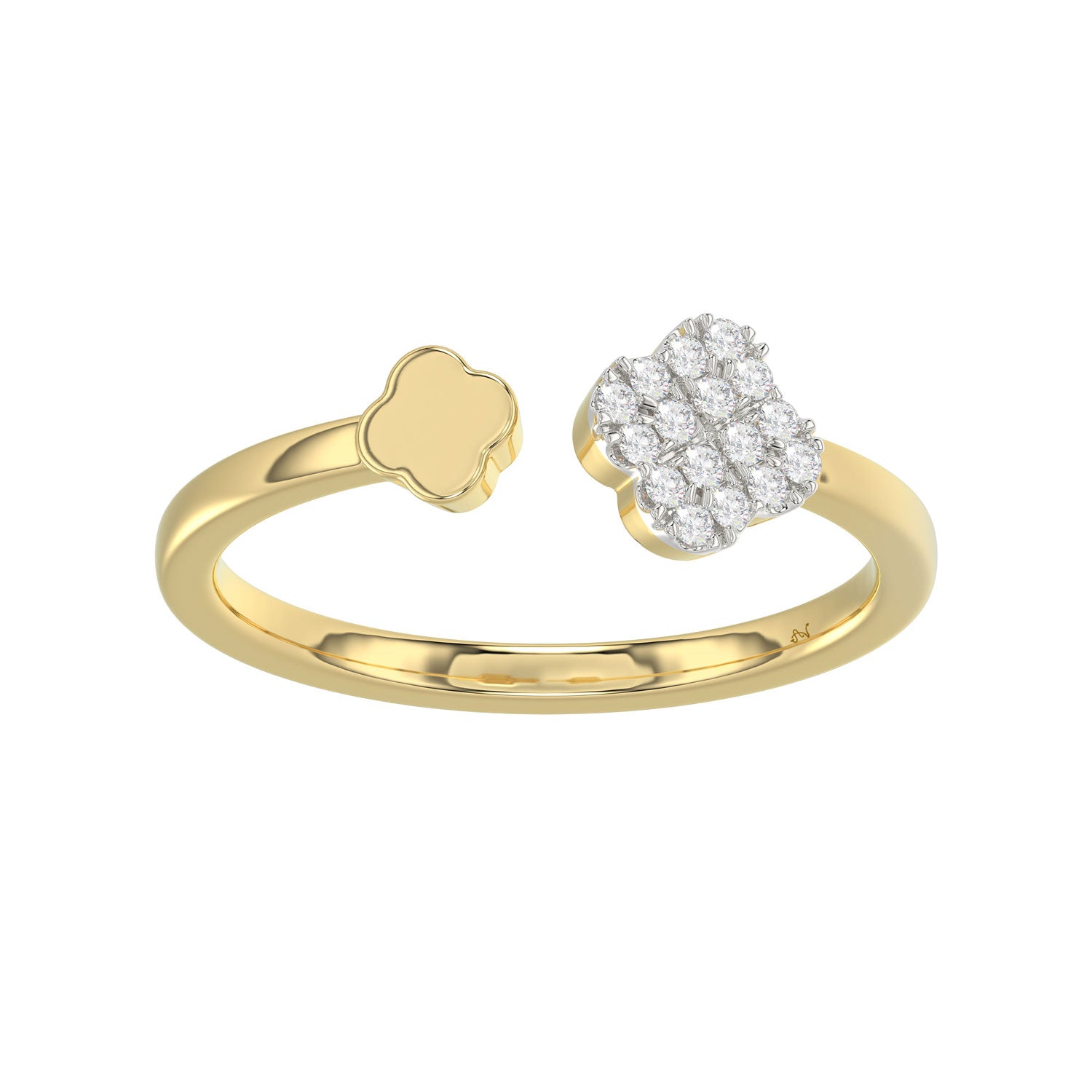 LADIES RING 0.10CT ROUND DIAMOND 10K YELLOW GOLD