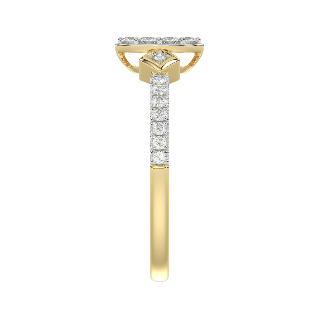 LADIES RING 0.33CT ROUND DIAMOND 10K YELLOW GOLD